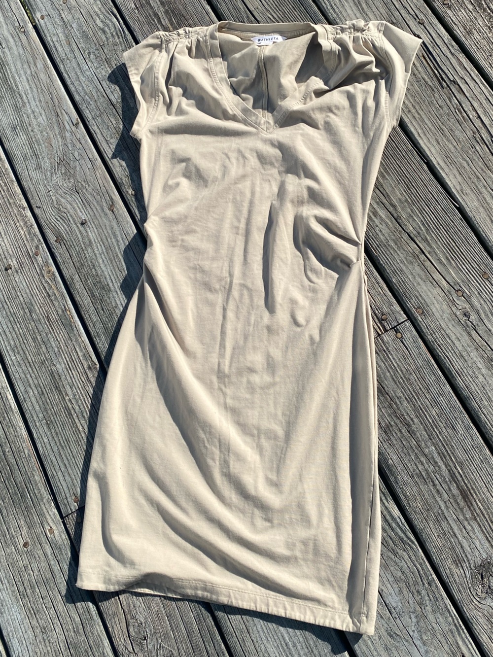 Athleta Effortless T Dress in Beige